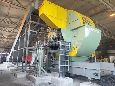 Máquina trituradora de combustible derivado de neumáticos con tamiz de tambor integrado