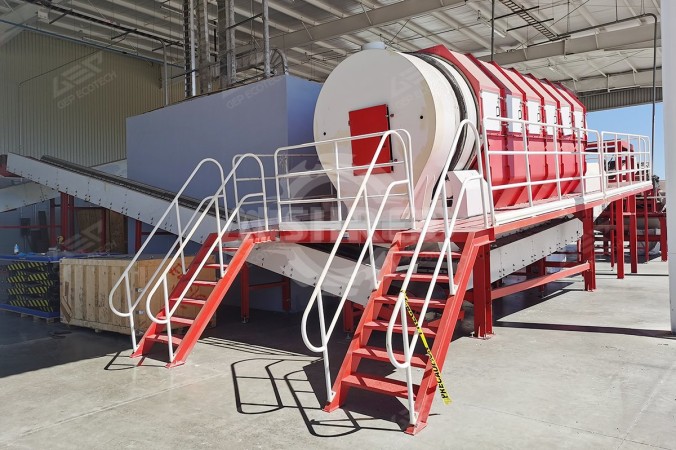 Criba de tambor para un proyecto de reciclaje de residuos de aluminio en América del Norte