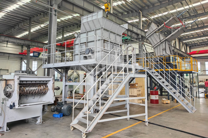 Rompedora de bolsas para el proyecto de reciclaje de residuos sólidos urbanos en Asia Occidental