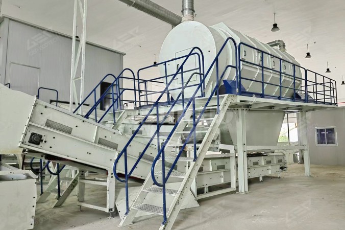 Criba de tambor para un proyecto de reciclaje de residuos industriales en Zhejiang, China