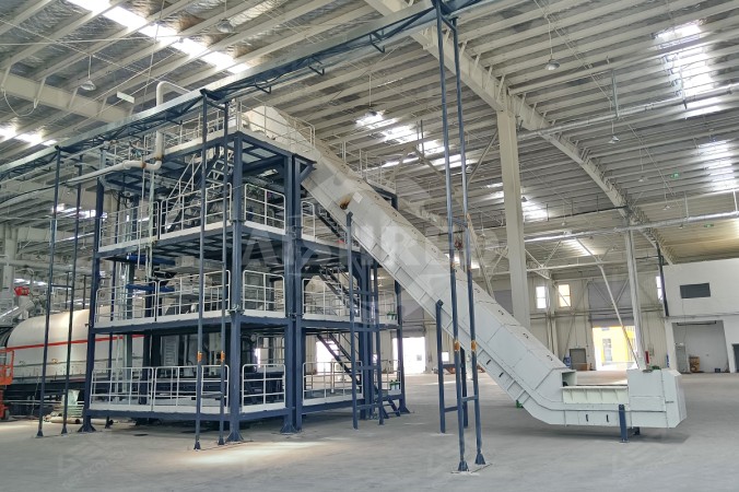 Trituradora de cuatro ejes para el proyecto de reciclaje de baterías de litio en Henan, China