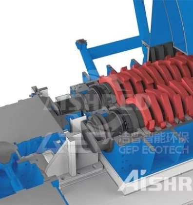 Trituradora de Doble Eje optimizada GEP ECOTECH para Residuos Voluminosos