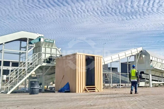 Rompedora de bolsas para el proyecto de reciclaje de residuos sólidos urbanos en Asia Occidental