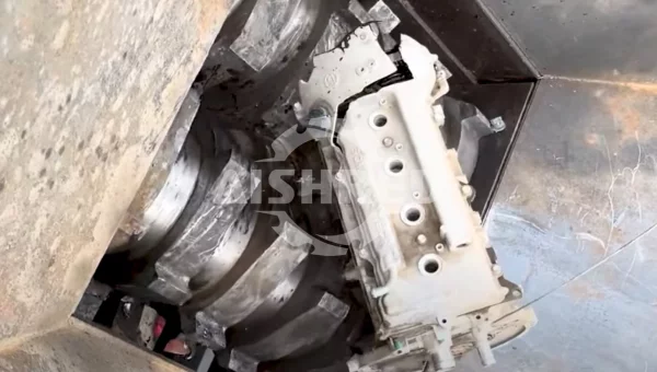 Trituradora de Doble Eje para Bloques de Motor de Hierro Fundido